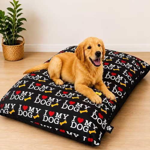 Large dog bed 95x65cm - dog,