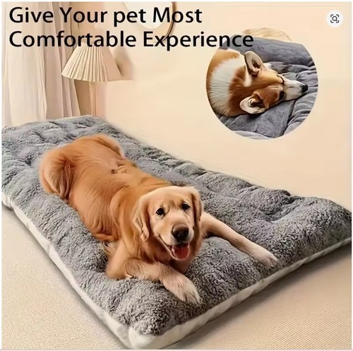 Large plush dog cat bed - large, thick