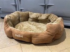 dog beds large washable brown