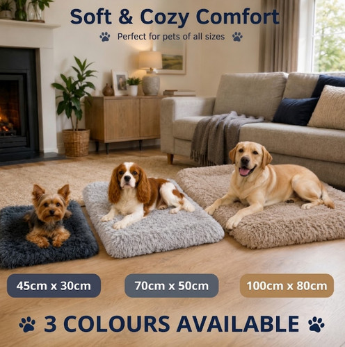 Plush dog cat bed mat - plush,