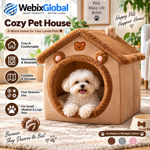 Foldable pet house - house, cat